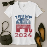 Donald Trump 2024 Vintage Trump 2024 Women's V-Neck T-Shirt