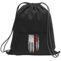 Donald Trump 2024 Take America Back American Flag Patriotic Sweatshirt Cinch Pack Bag