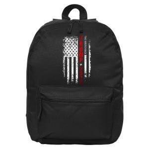 Donald Trump 2024 Take America Back American Flag Patriotic 16 in Basic Backpack