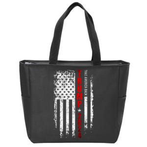 Donald Trump 2024 Take America Back American Flag Patriotic Zip Tote Bag