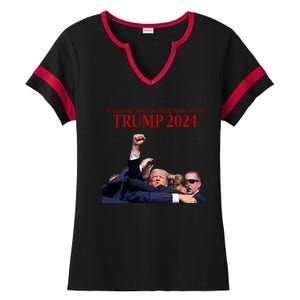 Donald Trump 2024 You CanT Keep A Good Man Down Ladies Halftime Notch Neck Tee