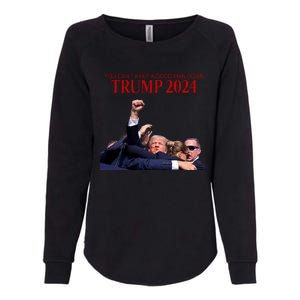 Donald Trump 2024 You CanT Keep A Good Man Down Womens California Wash Sweatshirt