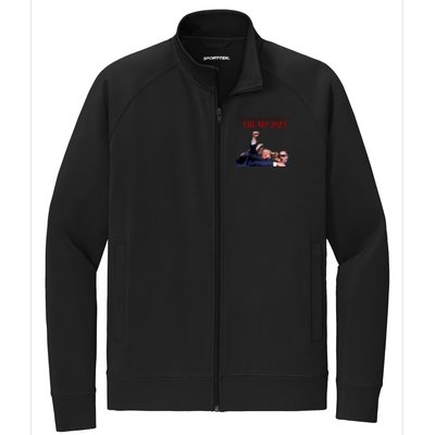 Donald Trump 2024 You CanT Keep A Good Man Down Stretch Full-Zip Cadet Jacket