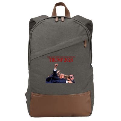 Donald Trump 2024 You CanT Keep A Good Man Down Cotton Canvas Backpack