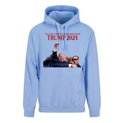 Donald Trump 2024 You CanT Keep A Good Man Down Unisex Surf Hoodie