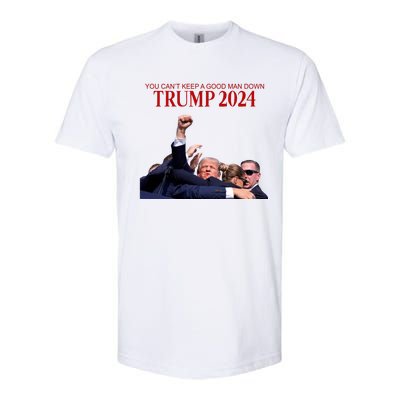 Donald Trump 2024 You CanT Keep A Good Man Down Softstyle CVC T-Shirt