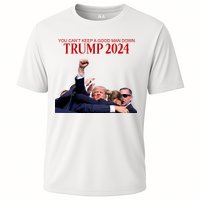 Donald Trump 2024 You CanT Keep A Good Man Down Cooling Performance Crew T-Shirt
