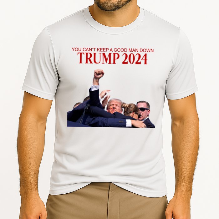 Donald Trump 2024 You CanT Keep A Good Man Down Cooling Performance Crew T-Shirt