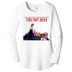 Donald Trump 2024 You CanT Keep A Good Man Down Women's Perfect Tri Tunic Long Sleeve Shirt