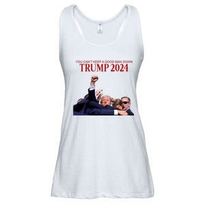 Donald Trump 2024 You CanT Keep A Good Man Down Ladies Essential Flowy Tank