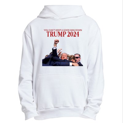 Donald Trump 2024 You CanT Keep A Good Man Down Urban Pullover Hoodie