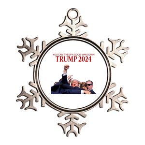 Donald Trump 2024 You CanT Keep A Good Man Down Metallic Star Ornament