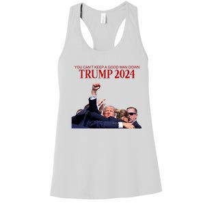 Donald Trump 2024 You CanT Keep A Good Man Down Women's Racerback Tank