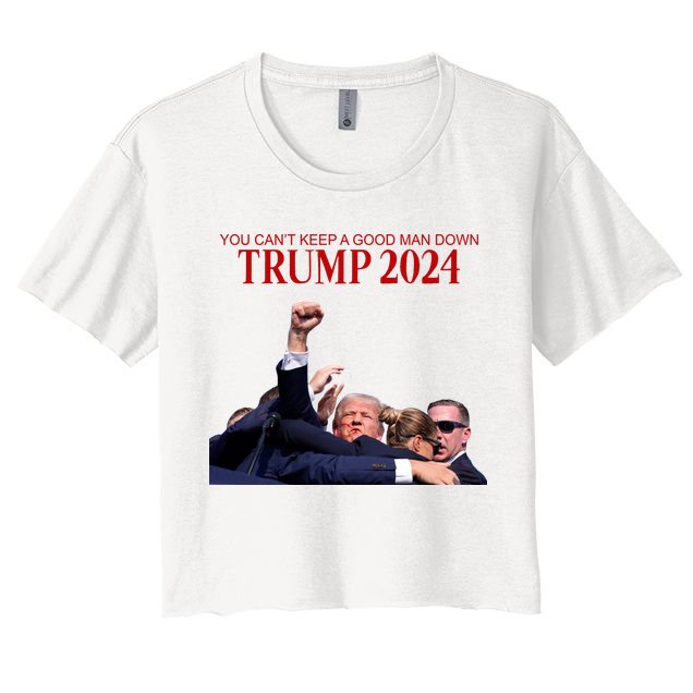 Donald Trump 2024 You CanT Keep A Good Man Down Crop Top