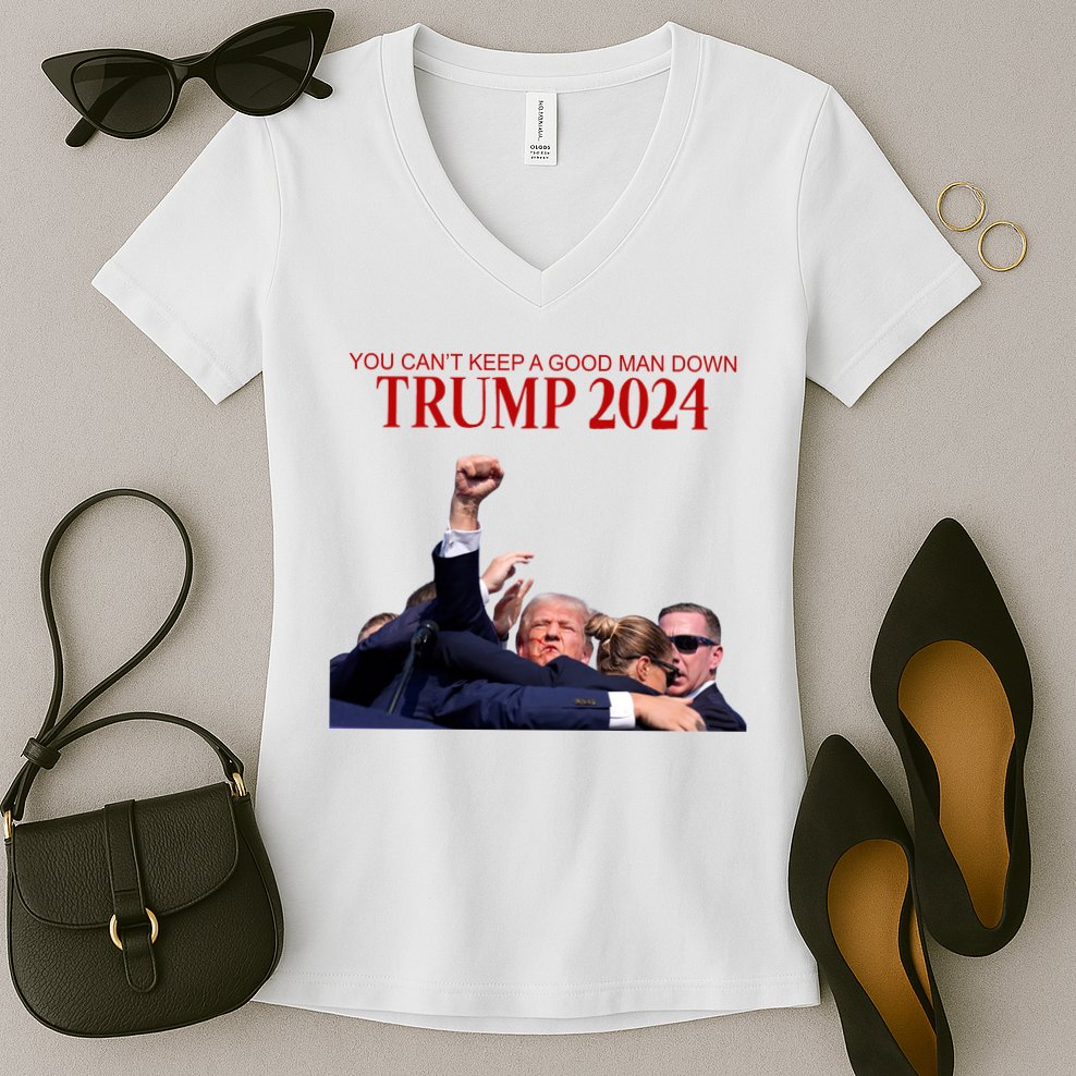 Donald Trump 2024 You CanT Keep A Good Man Down Women's V-Neck T-Shirt