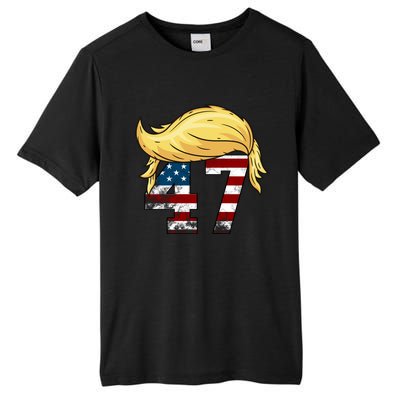 Donald Trump 2024 For President 47th President Trump Hair Tall Fusion ChromaSoft Performance T-Shirt