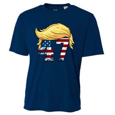 Donald Trump 2024 For President 47th President Trump Hair Cooling Performance Crew T-Shirt