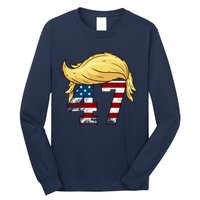 Donald Trump 2024 For President 47th President Trump Hair Long Sleeve Shirt