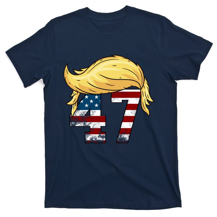 Donald Trump 2024 For President 47th President Trump Hair T-Shirt