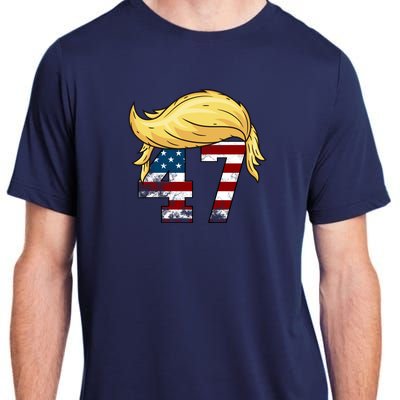 Donald Trump 2024 For President 47th President Trump Hair Adult ChromaSoft Performance T-Shirt