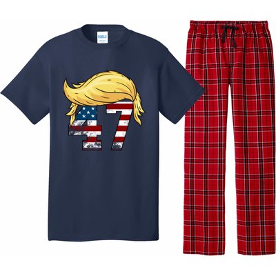 Donald Trump 2024 For President 47th President Trump Hair Pajama Set