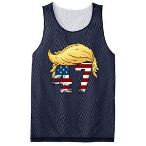 Donald Trump 2024 For President 47th President Trump Hair Mesh Reversible Basketball Jersey Tank