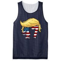 Donald Trump 2024 For President 47th President Trump Hair Mesh Reversible Basketball Jersey Tank