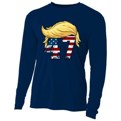 Donald Trump 2024 For President 47th President Trump Hair Cooling Performance Long Sleeve Crew