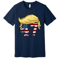 Donald Trump 2024 For President 47th President Trump Hair Premium T-Shirt