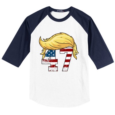 Donald Trump 2024 For President 47th President Trump Hair Baseball Sleeve Shirt