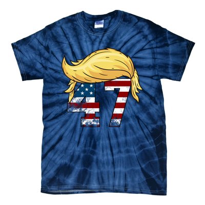 Donald Trump 2024 For President 47th President Trump Hair Tie-Dye T-Shirt