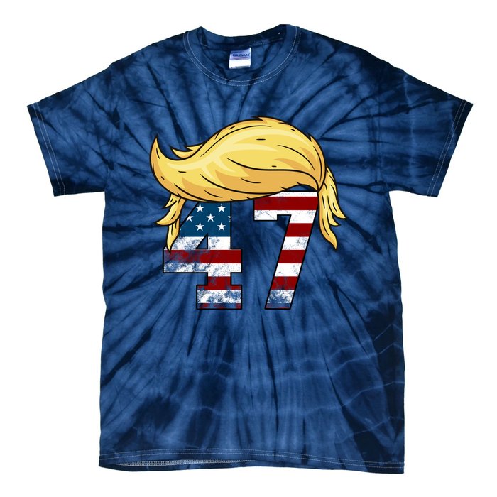 Donald Trump 2024 For President 47th President Trump Hair Tie-Dye T-Shirt