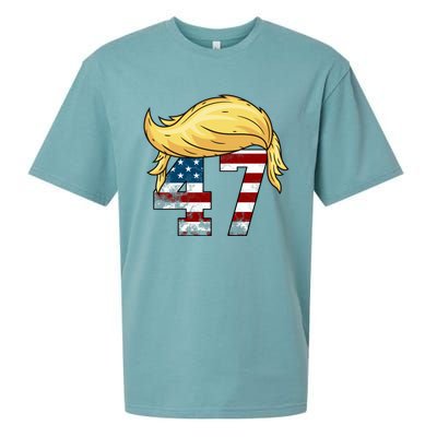 Donald Trump 2024 For President 47th President Trump Hair Sueded Cloud Jersey T-Shirt