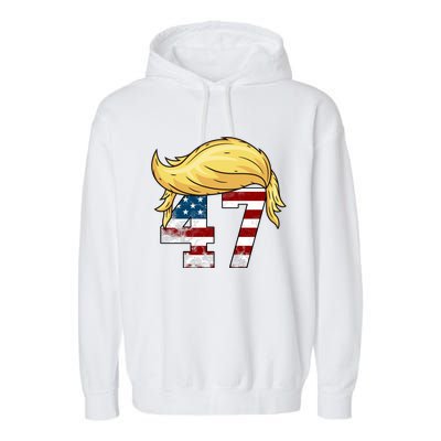 Donald Trump 2024 For President 47th President Trump Hair Garment-Dyed Fleece Hoodie