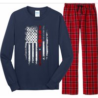 Donald Trump 2024 Take America Back American Flag Patriotic Long Sleeve Pajama Set