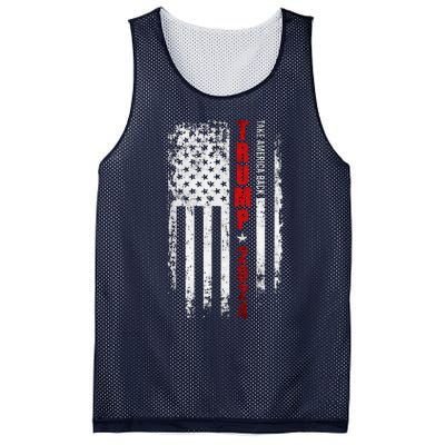 Donald Trump 2024 Take America Back American Flag Patriotic Mesh Reversible Basketball Jersey Tank