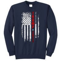 Donald Trump 2024 Take America Back American Flag Patriotic Tall Sweatshirt