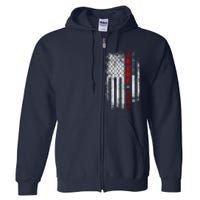 Donald Trump 2024 Take America Back American Flag Patriotic Full Zip Hoodie