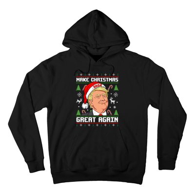 Donald Trump 2024 Make Christmas Great Again Ugly Christmas Sweater Hoodie