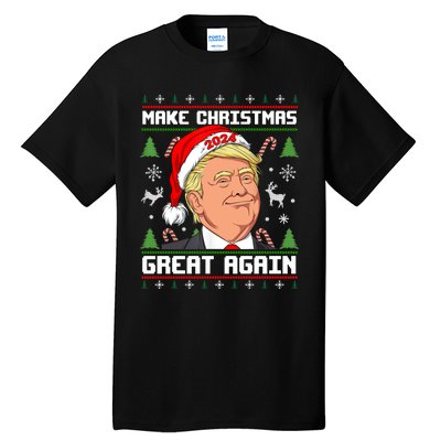 Donald Trump 2024 Make Christmas Great Again Ugly Christmas Sweater Tall T-Shirt