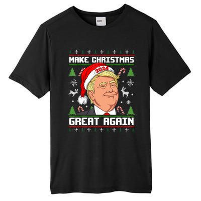 Donald Trump 2024 Make Christmas Great Again Ugly Christmas Sweater Tall Fusion ChromaSoft Performance T-Shirt