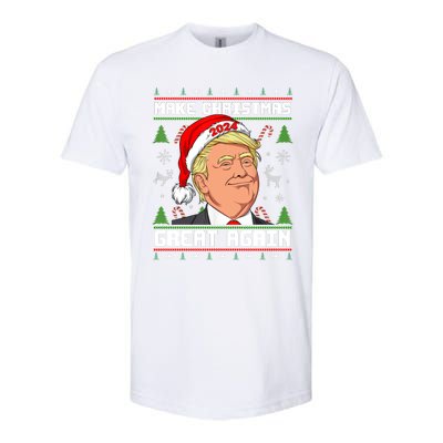 Donald Trump 2024 Make Christmas Great Again Ugly Christmas Sweater Softstyle CVC T-Shirt