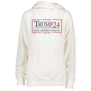 Donald Trump 2024 Take America Back USA United States Womens Funnel Neck Pullover Hood