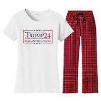 Donald Trump 2024 Take America Back USA United States Women's Flannel Pajama Set