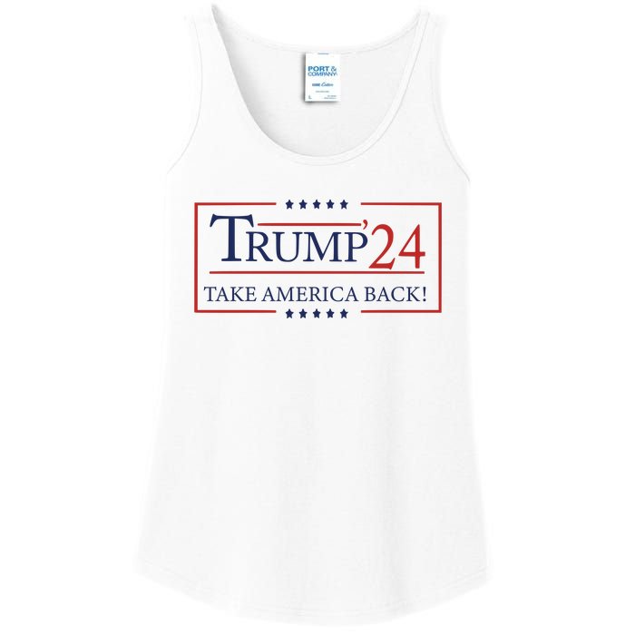 Donald Trump 2024 Take America Back USA United States Ladies Essential Tank