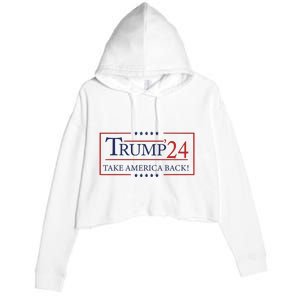 Donald Trump 2024 Take America Back USA United States Crop Fleece Hoodie