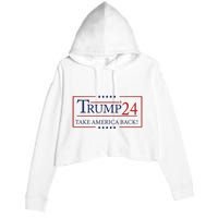 Donald Trump 2024 Take America Back USA United States Crop Fleece Hoodie