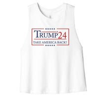 Donald Trump 2024 Take America Back USA United States Women's Racerback Cropped Tank