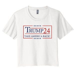 Donald Trump 2024 Take America Back USA United States Women's Crop Top Tee