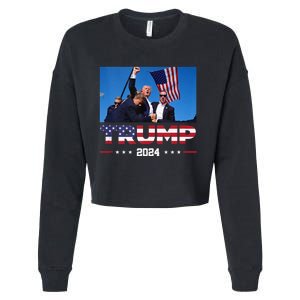 Donald Trump 2024 Survived Shooting At Election Rally Cropped Pullover Crew